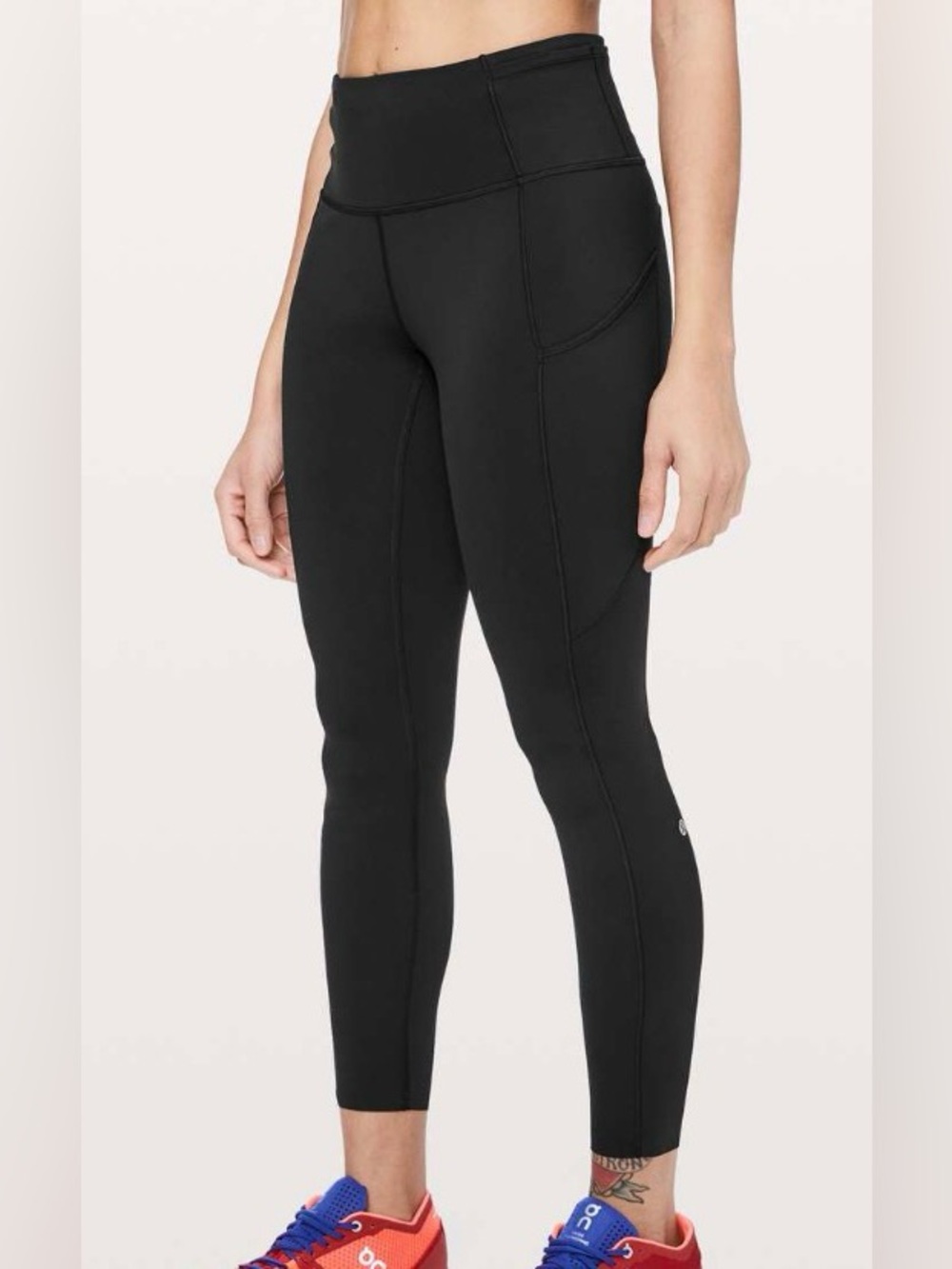 lululemon Fast and Free High-Rise Nulux Leggings Black 25" Size 18